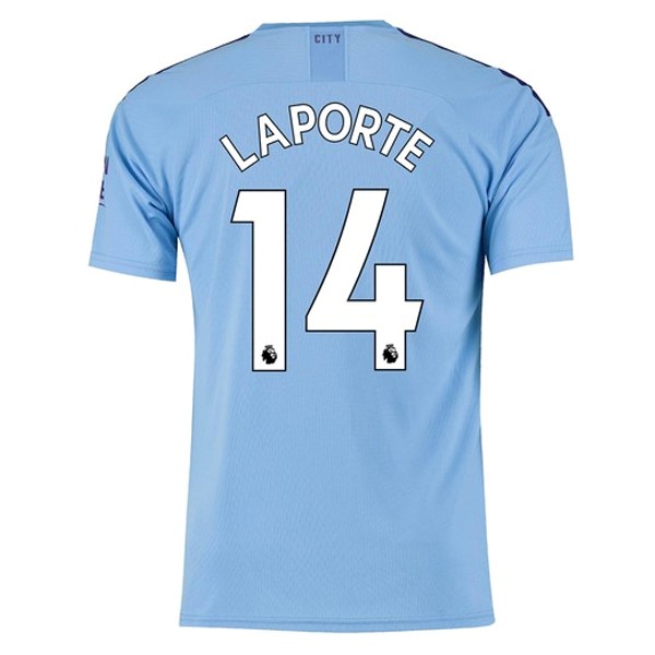 Trikot Manchester City NO.14 Laporte Heim 2019-20 Blau Fussballtrikots Günstig